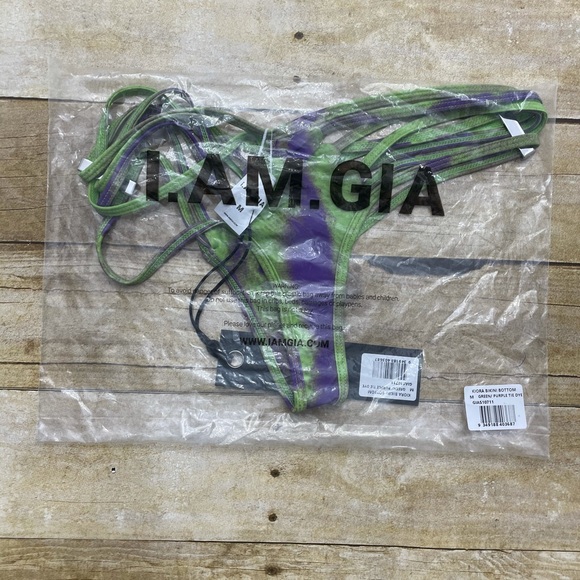 NWT I.AM.GIA KIORA BIKINI BOTTOM purple/green dye - Picture 6 of 10